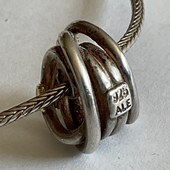 Pandora Silver and Gold Necklace Charm - Picture 4 of 7